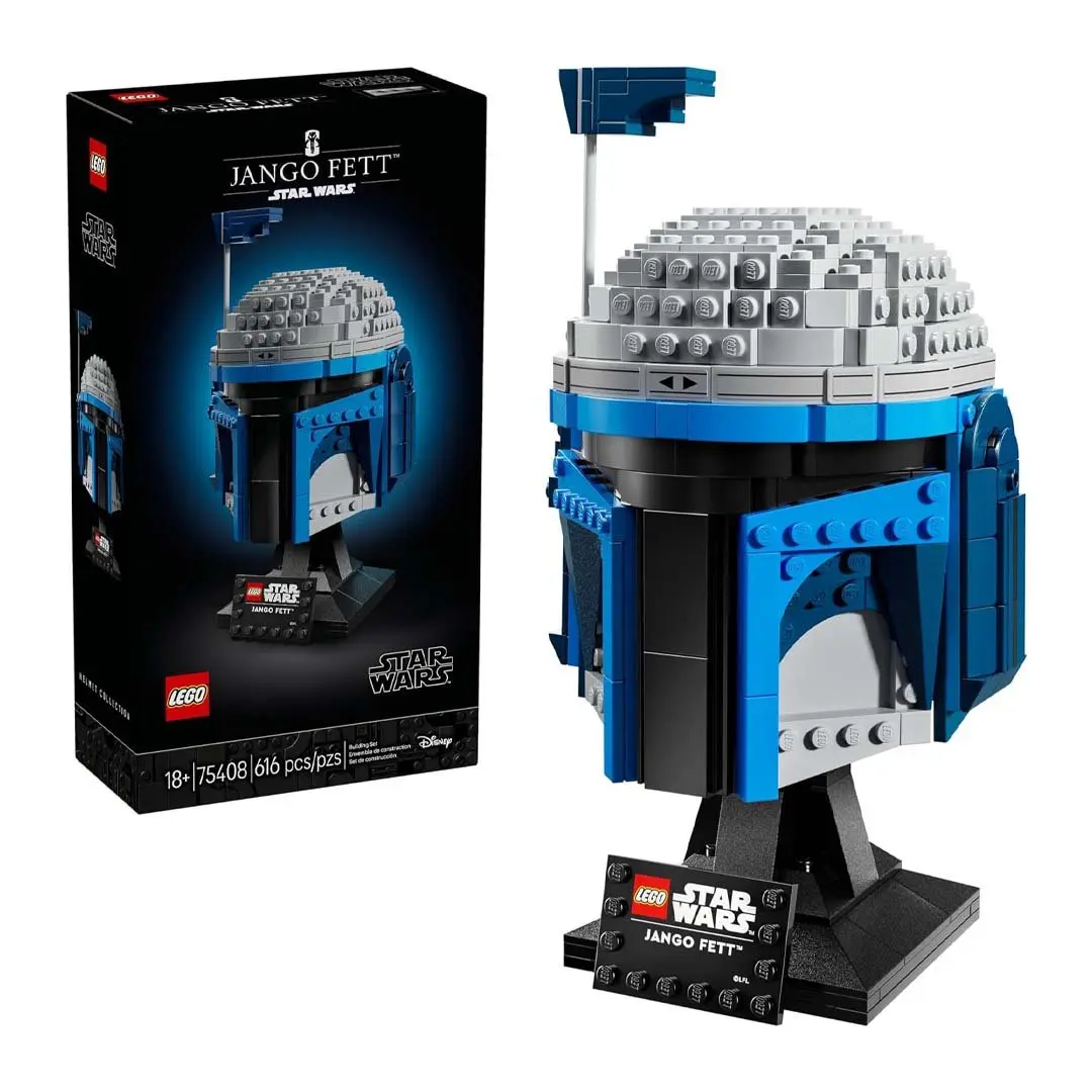 LEGO Star Wars Jango Fett Helmet (75408) Brick Kit, Adult Collectible Construction Set, Building Block Assembly Model, Decorative Gift & Action Figure Toy