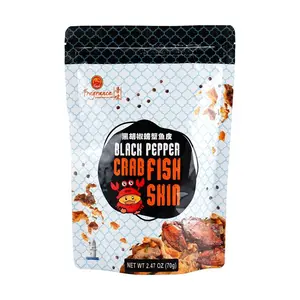 Fragrance Black Pepper Crab Fish Skin Crisps - Singapore Savory Snack 70g
