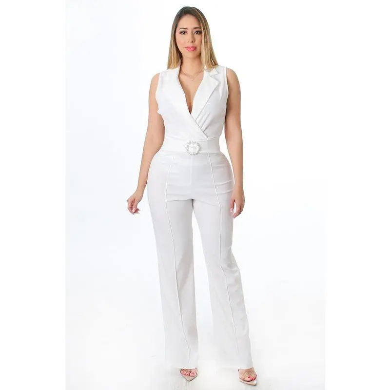 Boss Babe Jumpsuit White