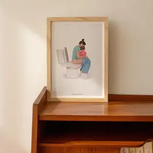 Funny Mother Daughter Art Print, Motherhood