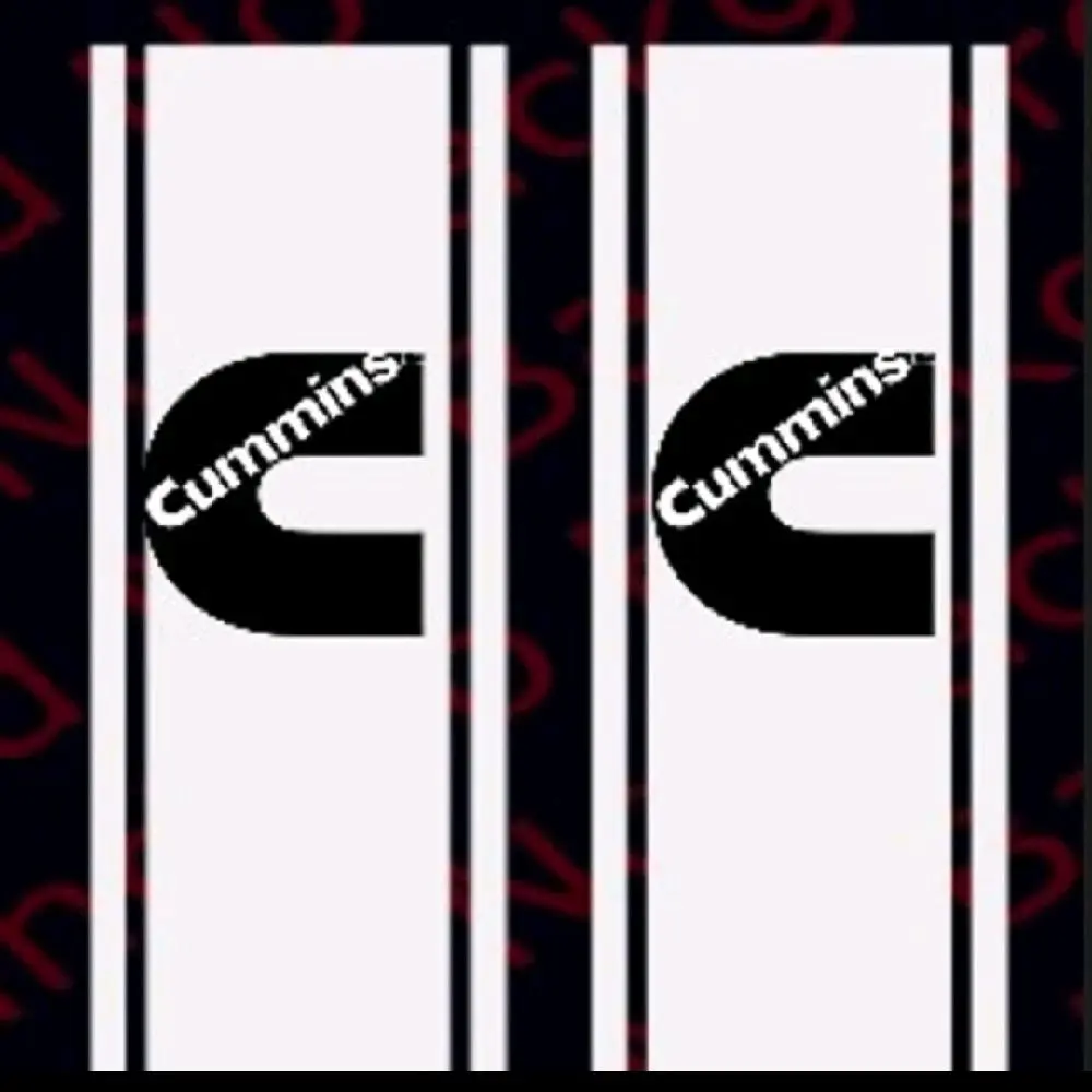 Cummins C style Bedside Decal, 10"x46", set of 2 vinyl window decal