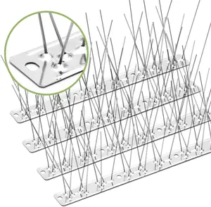 Pigeon Spikes Stainless Steel Bird Spikes for Outside to Keep Birds Away 5 Pack Coverage Bird Spikes Wire Prevention Spikes for Small Bird Squirrel for Fence Roof Blacony