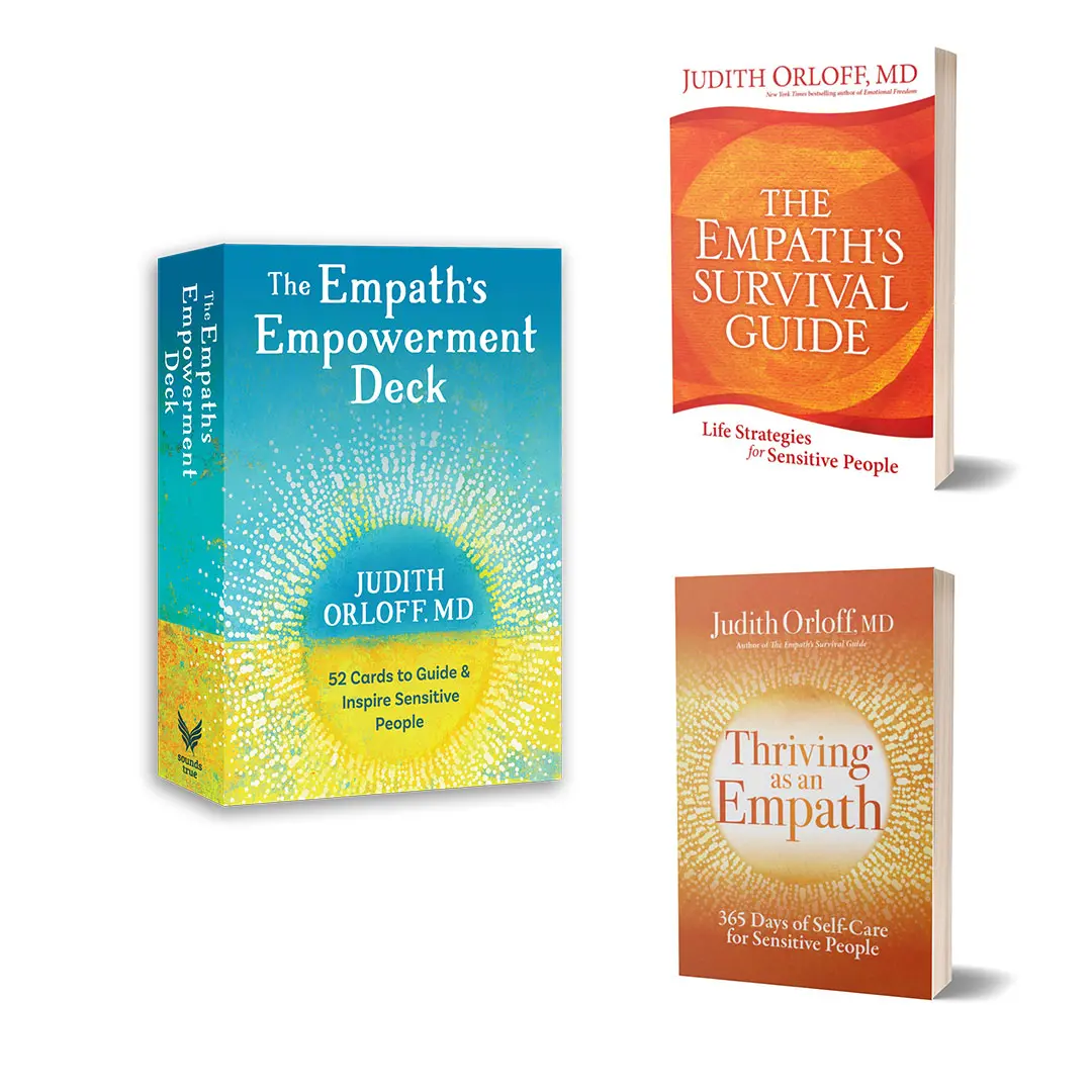 Thriving as an Empath Self-Help Book & Card Bundle - 3 Key Works by New York Times Bestselling Psychiatrist Judith Orloff, for Empathy, Empowerment, Awakening Intuition (TikTok Shop Exclusive)
