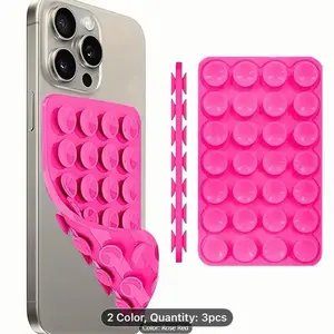 Silicone Suction Cup Phone Case Stand, compatible with iPhone and Android phones, suitable for glass, metal, and plastic surfaces. Hands-free strong suction mount ideal for video recording, selfies, and beach accessories. Phone accessory.