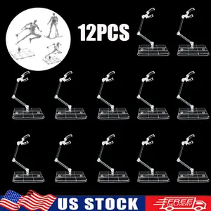Value Pack of 12 Action Figure Display Holders - Stable Base for Dynamic Posing - Prevent Figures from Falling - Essential for Collectors