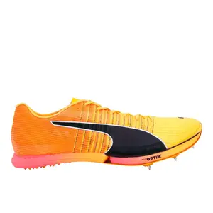PUMA Mens Evospeed Forte Nitro Elite & Field Sprinting Spikes Running Sneakers Shoes - Orange