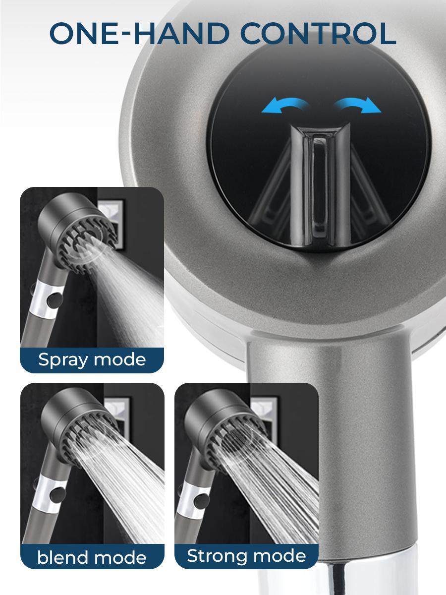 Christmas Promotion Flash Sale! Save Big! Stainless Steel Handheld Shower Head, Rustproof Durable High Pressure Powerful Rinse 3 Modes Filtered Water Saving Easy Install