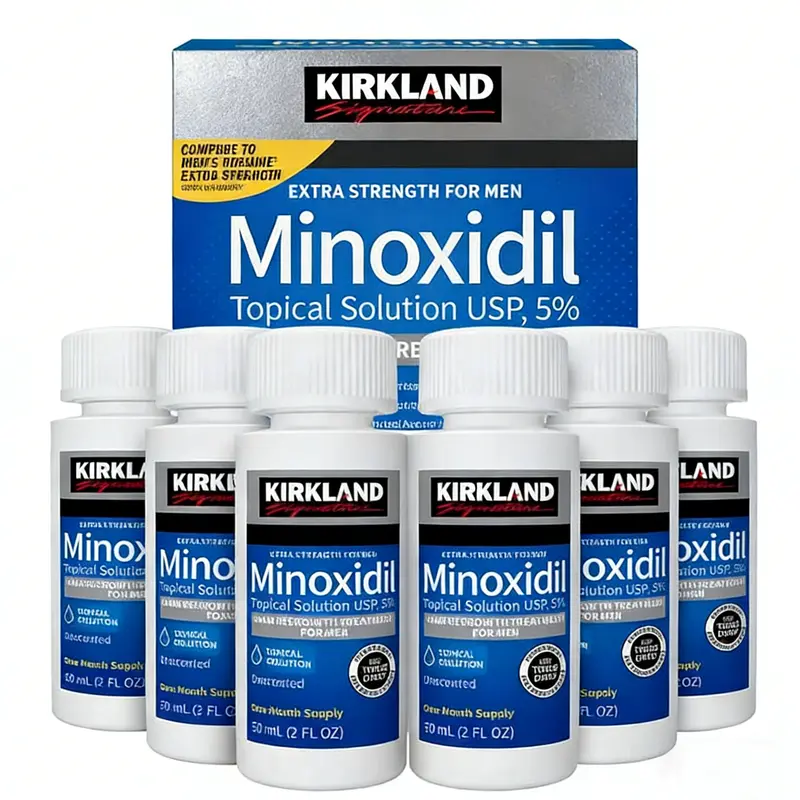 Kirkland Minoxidil Hair & Beard Growth Kit -Anti Hair LossTreatment with Dropper &Derma Roller