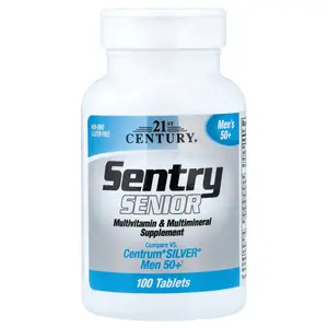 21st Century Sentry Senior, Men's 50+, Multivitamin & Multimineral Supplement, 100 Tablets