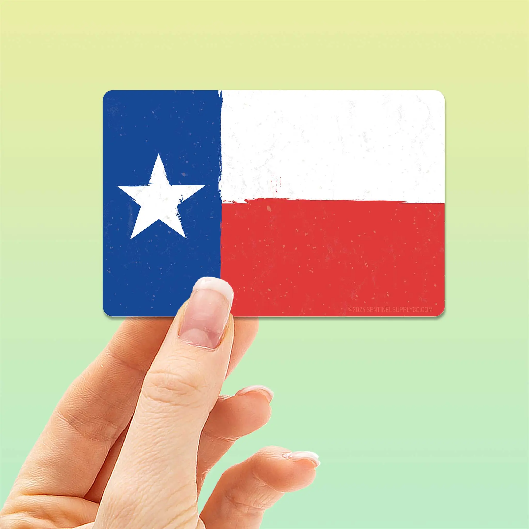 Texas Flag Sticker - Rectangle TX Decal