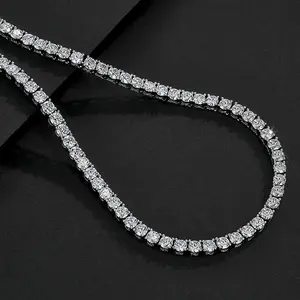 Hip Hop Necklace Tennis Chain Single Row Diamond Unisex.birthday holiday