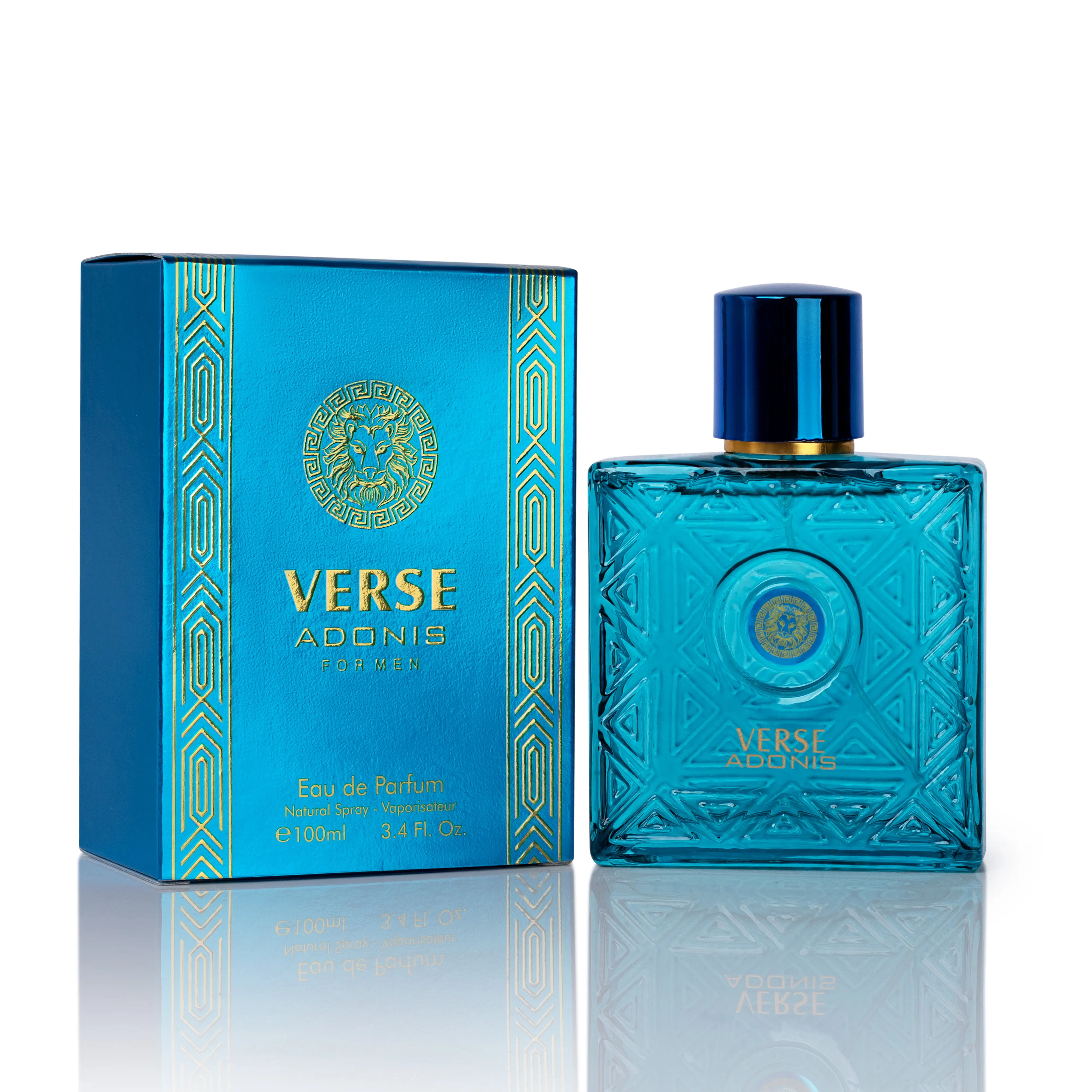 NovoGlow Verse Adonis Men's Eau De Parfum - 3.4 oz/100ml Woody Citrus Spray-On Fragrance, Packaged Boxed Clean Luxurious Scent with Mint, Mandarin, Cedarwood, Vanilla, Packaged Men's Fragrance, Clean Men's Fragrance