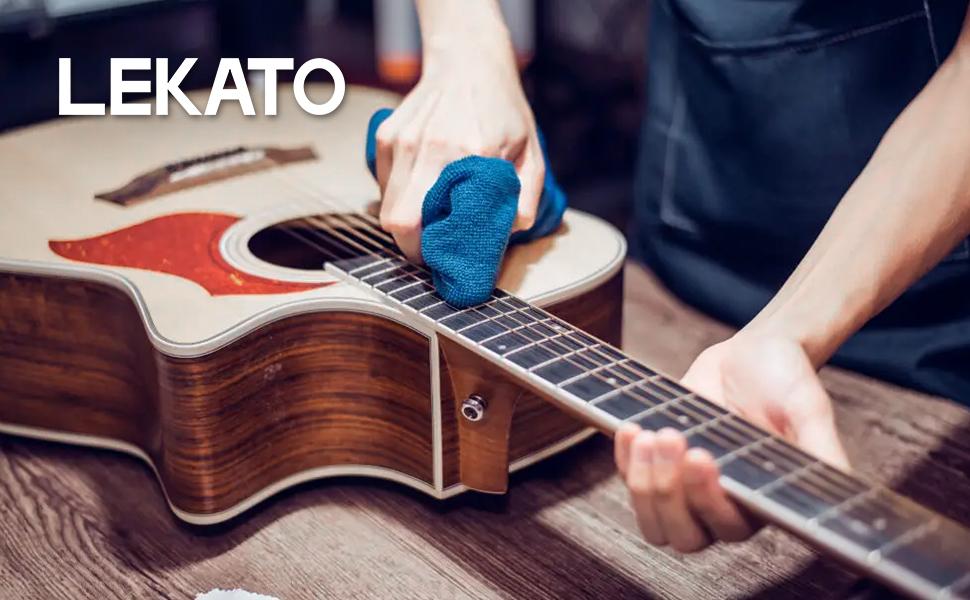 LEKATO 72Pcs Guitar Tool Kit, Guitar Repair Kit A Gift for Guitar Enthusiast Beginners Proscenium, Guitar String Winder Tool, Guitar Maintenance Kit, Ukulele Bass Banjo Acoustic Guitar Tools