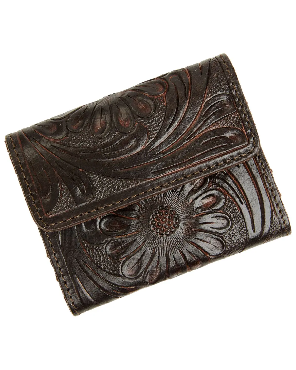 Shyanne Women's Women'S Briarwood Tooled Trifold Credit Card Wallet - Sasu26wt3-Bn