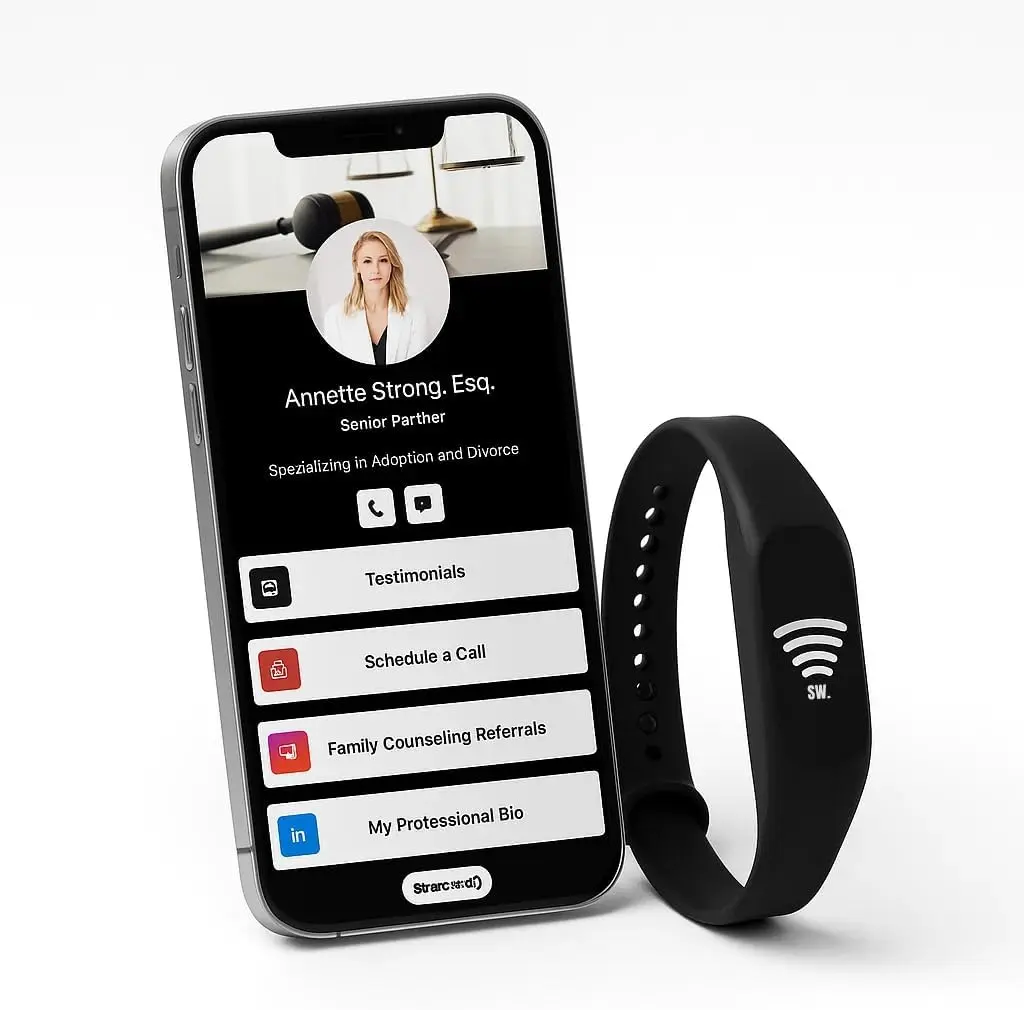Digital Business Card Bracelet, Tap to Share Bracelet, Medical Alert Bracelet, Fundraising Bracelets, Networking Bracelet, Compatible with iPhone and Android