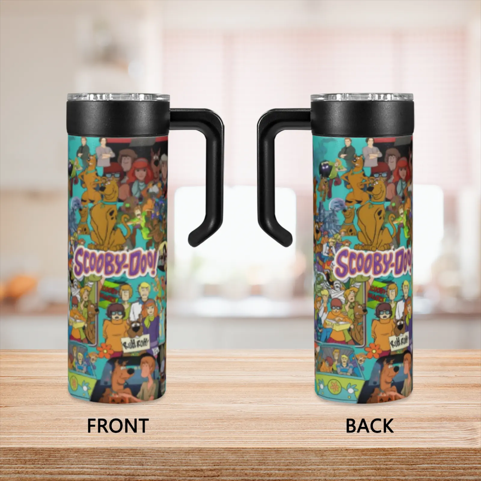 20oz SCOOBY-DOO Themed Printed Stainless Steel Insulated Tumbler - BPA-Free Portable Water Bottle, Premium Vacuum Flask, Stylish Kitchenware Drinkware, Thoughtful Birthday Gift for Cartoon Fans, Boyfriend