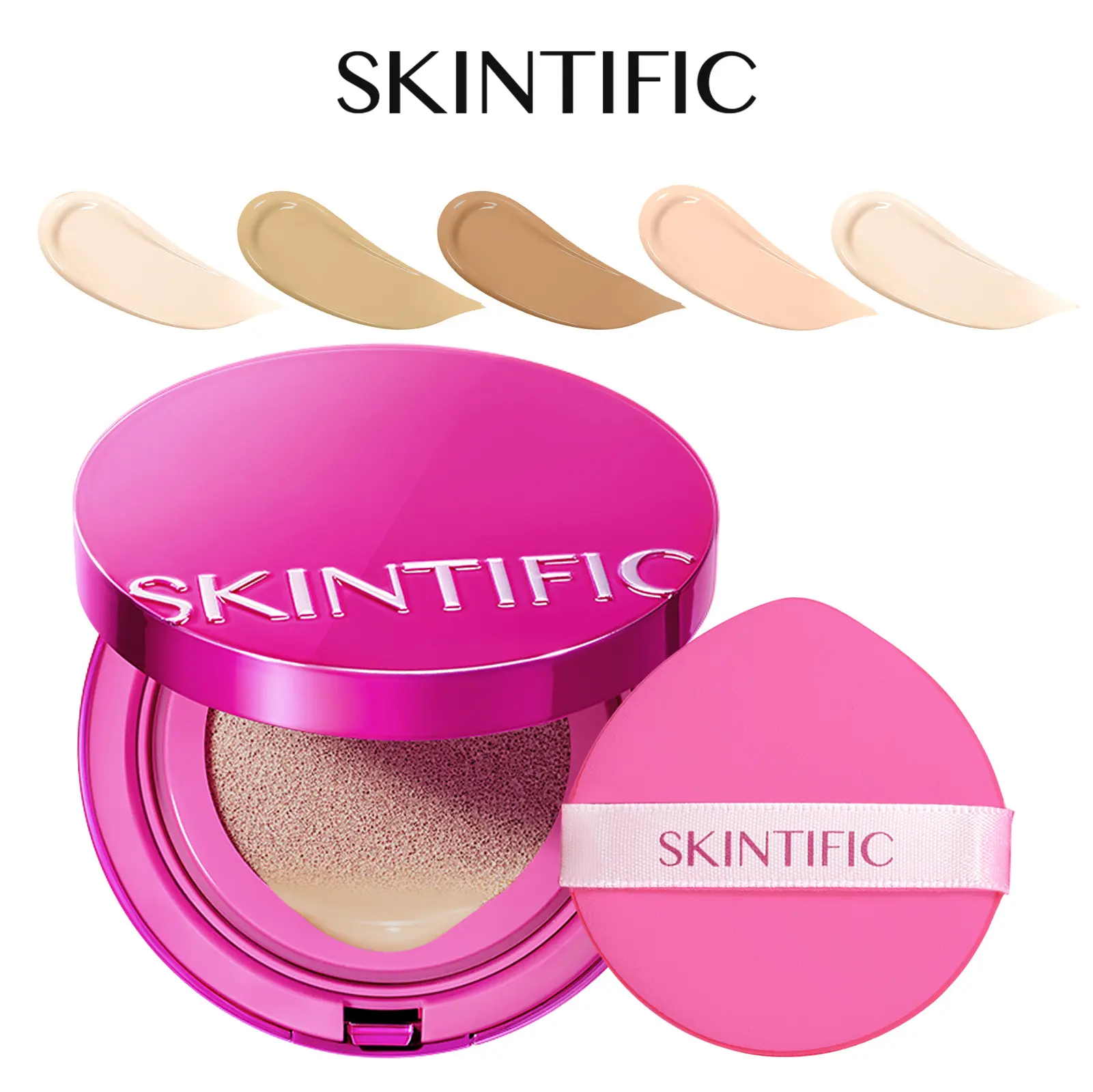[US Drop] SKINTIFIC Cover Glow Perfect Pink Cushion US Exclusive Shades | Hydrating Peptide, Full Coverage, Poreless Finish, 10H Long Lasting, Anti-Oxidant