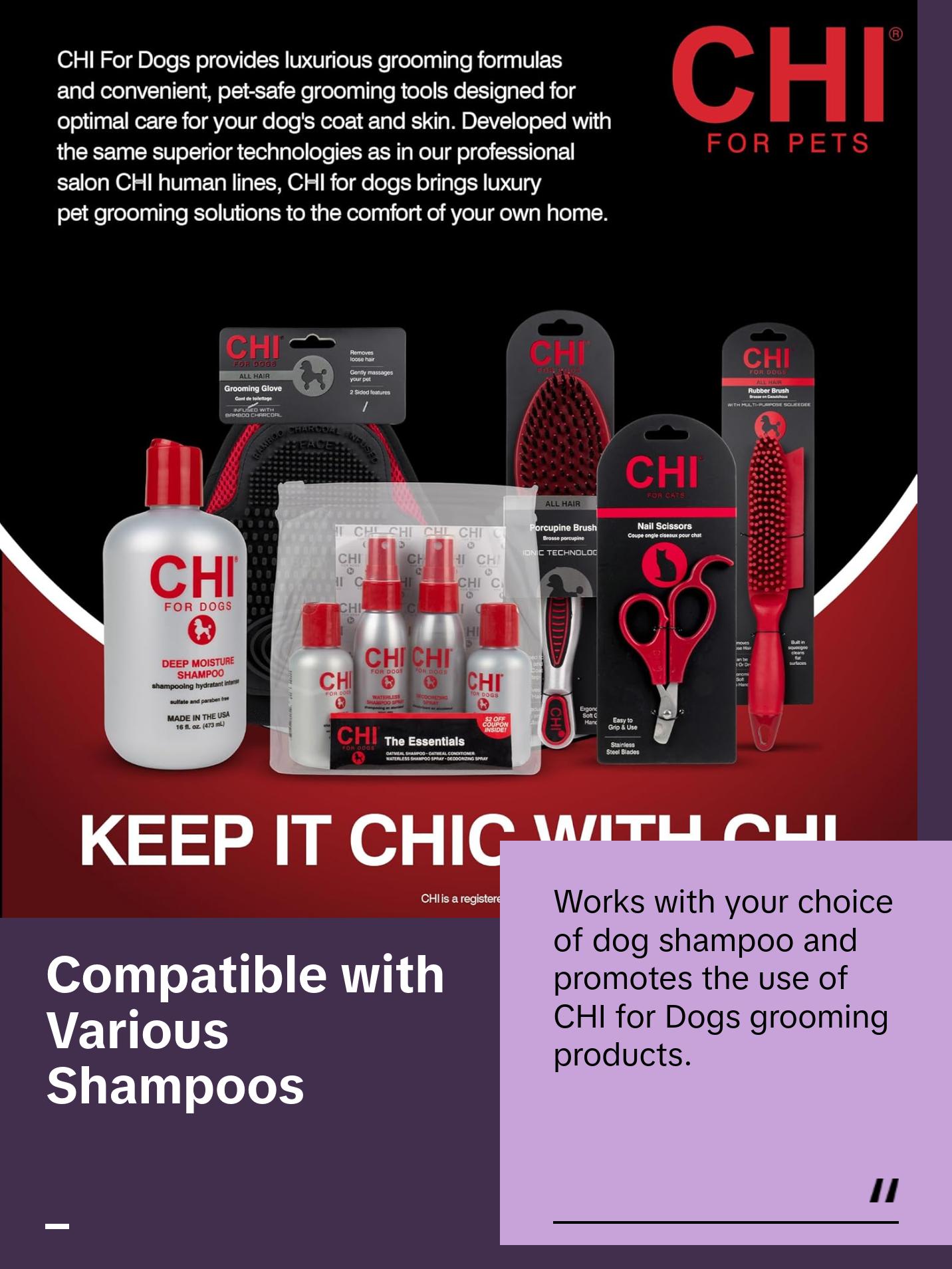 CHI for Dogs Soap Dispensing Palm Brush - Handheld Dog Grooming Tool with Built-In Soap Dispenser - Easy-to-Use Dog Brush for Bathing and Massaging Coats - Gentle on Skin