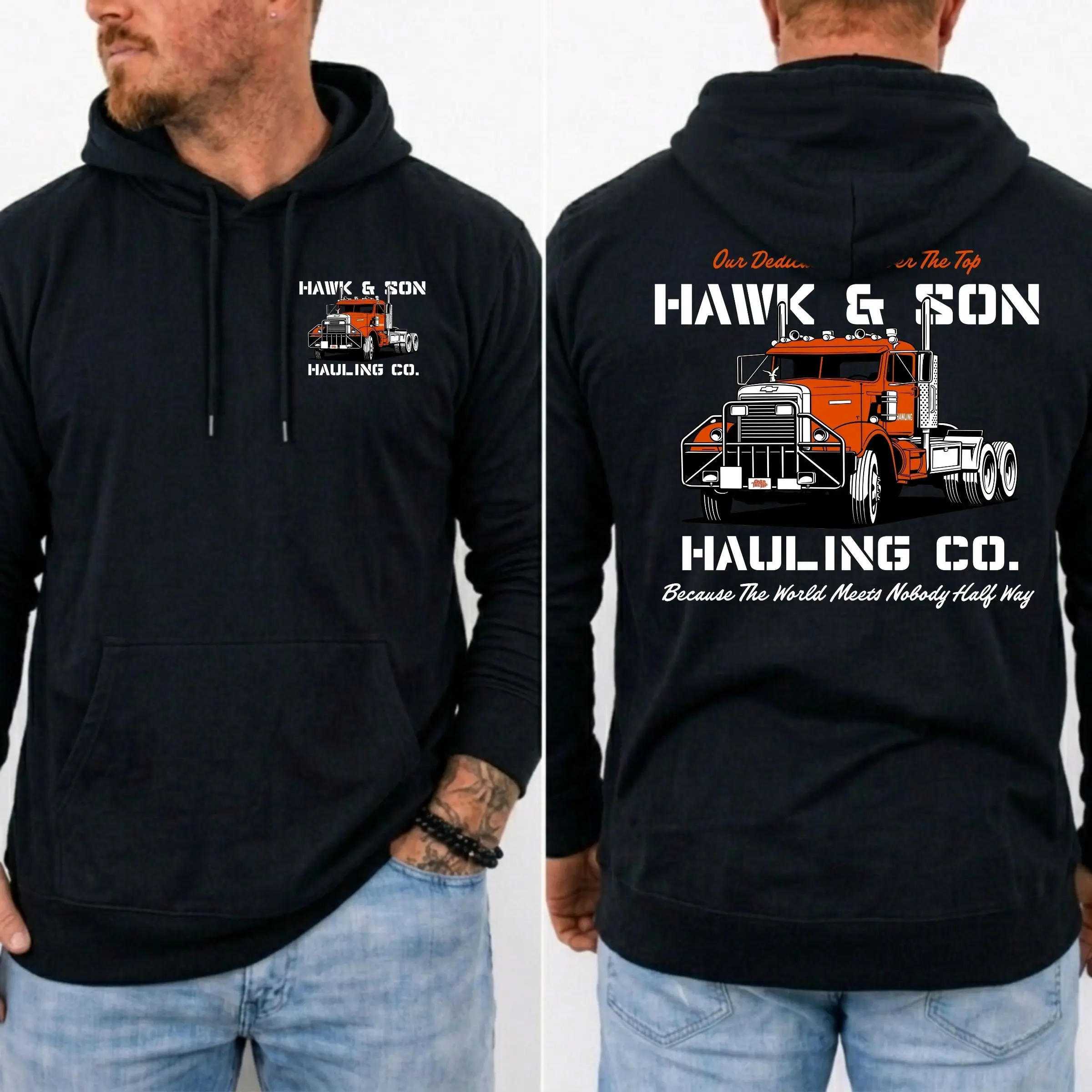 Graphic Hoodie Graphic Hoodie Over The Top Trucker Hoodie, Vintage Arm Wrestling Movie Graphic Pullover, Classic 80s Retro Hoodie, Trucker Driver Sweatshirt, Unisex Casual Streetwear Hoodie, Gift For Truck Drivers, Made In USA
