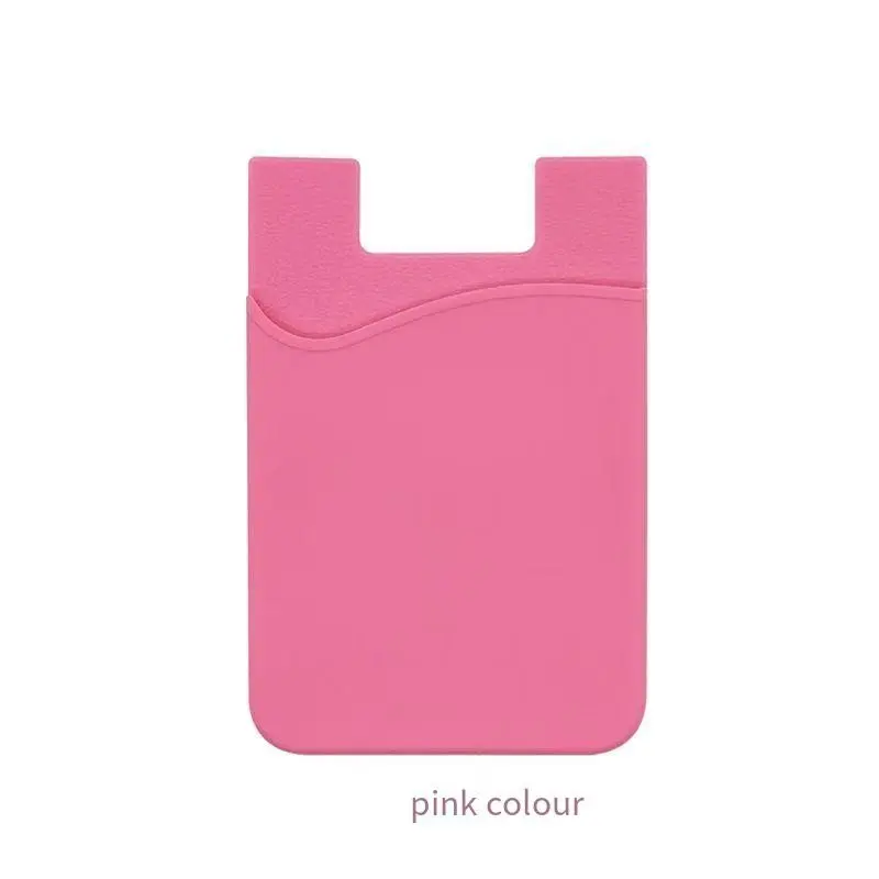 Silicone Smartphone Card Holder, Bank Card Bus ID Card Sticker, Back Panel Insert Card Case, Mobile Phone Accessory, Cellphone