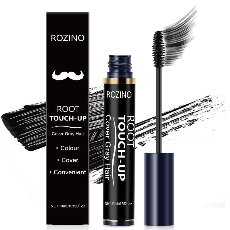 Rozino Beard Root Touch-Up - Covers Gray Hair, Gentle & Skin Friendly, Fast Application, Natural Film-Forming Formula, Smooth Silky Paste for Rich Beards