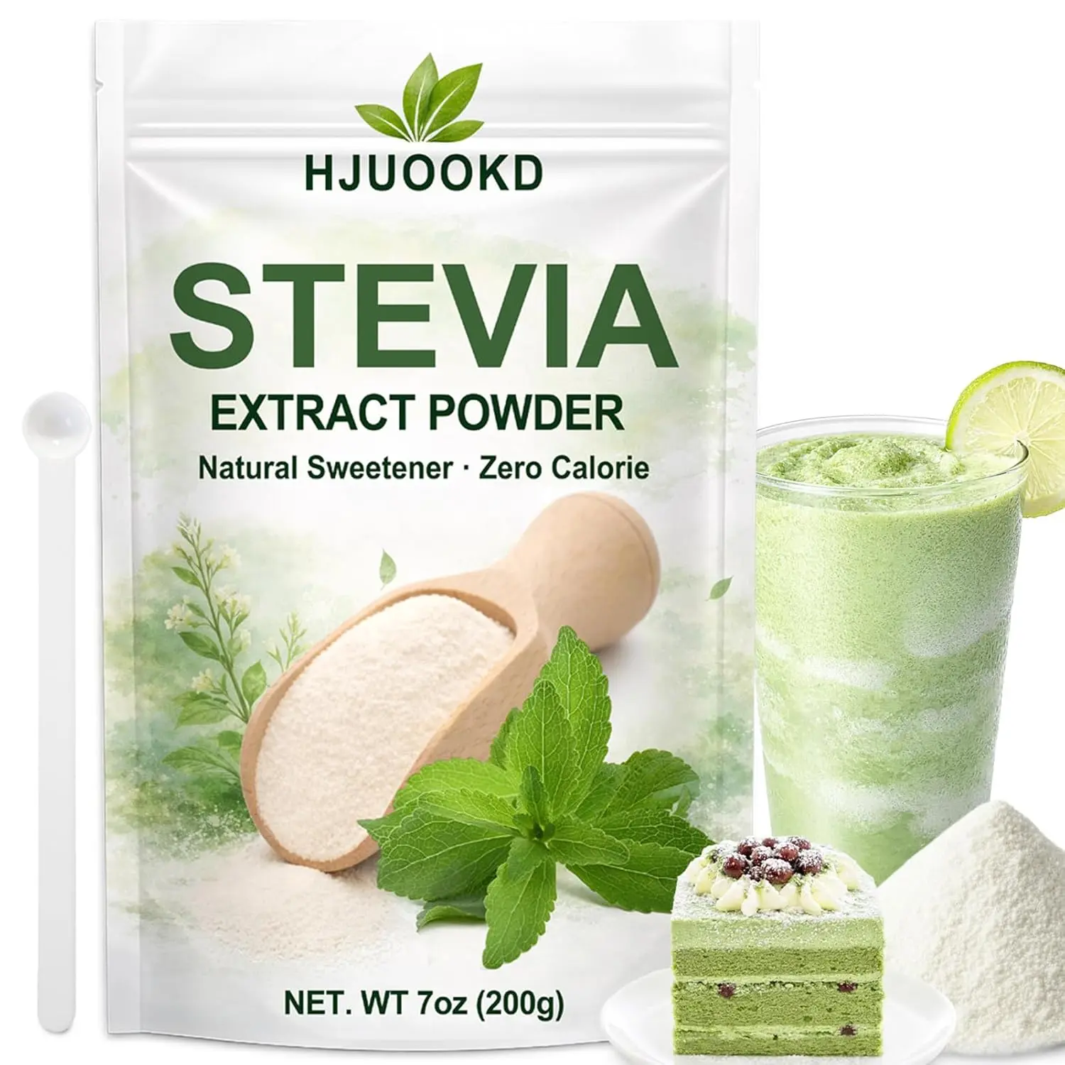 7 oz Pure Stevia Extract Powder – Highly Concentrated Stevia Powder Sweetener, Zero Calorie, No Additives, Natural Sugar Alternative for Drinks, Baking & Desserts, Includes Measuring Scoop