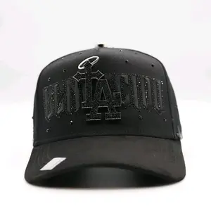 LA BiggBoss Bendecido Los Angeles Hat - Black Adjustable Cap for Men Baseball black Hat