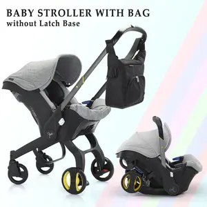 Baby Stroller with Free Bag ,Newborn Stroller,Foldable Stroller Legs,Equipped with Chest Clip,One-Click Contraction Function,Alloy Metal Material,4-wheel Travel Toddler Stroller