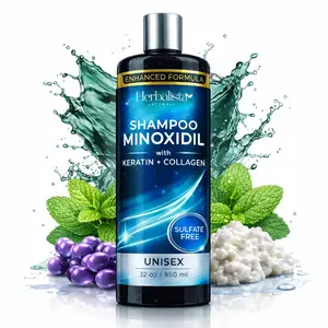 Minoxidil Shampoo w/ Biotin + Collagen Shampoo, Sulfate-Free Thickening Hair Cleanser for Fuller-Looking, Stronger Hair, Unisex Daily Scalp Care, 32 oz (950 ml)