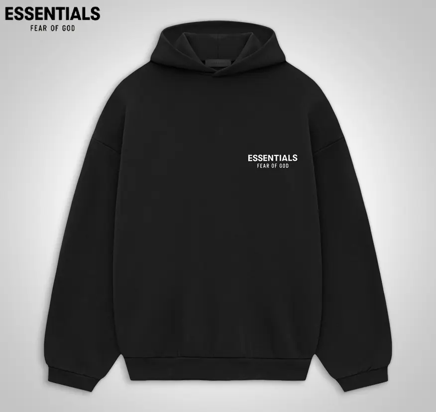 Fear of God Essentials FW24 Fleece Hoodie Men's Relaxed Fit Pullover Hoodie Heavyweight Casual Streetwear Sweatshirt Menswear Soft