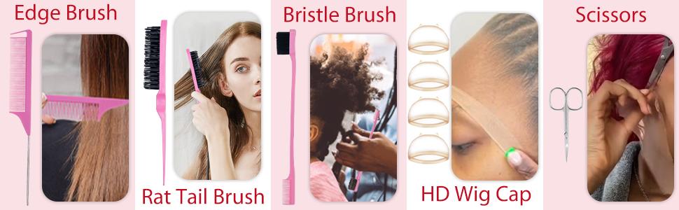 15 Count Wig Kit for Lace Front Wigs,Strong Hold Melting Sprayfor Wigs/Wig Glue Lace Glue/Hair Wax Stick/Lace Melting Band/Edge Control/Edge Brush/Wig Cap - Wig Accessory Essentials Kit,valentine's day gifts for her/him