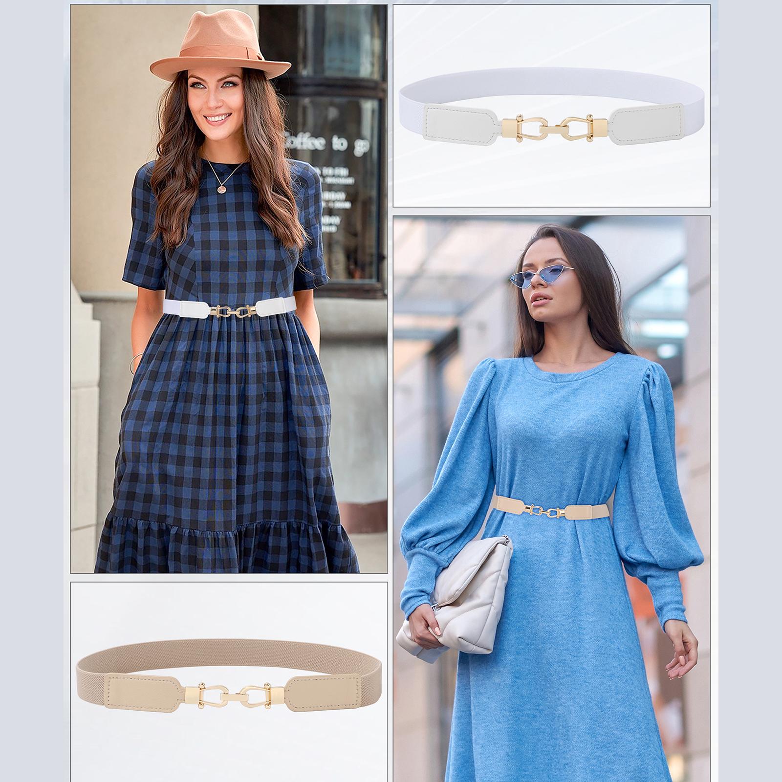 AWAYTR Stretch Skinny Belts for Women Dresses Jeans Retro Ladies Elastic Waist Belt 2/3Pcs Set TikTokShopBlackFriday AWAYTR Stretch Skinny Belts for Women Dresses Jeans Retro Ladies Elastic Waist Belt 2/3Pcs Set TikTokShopBlackFriday