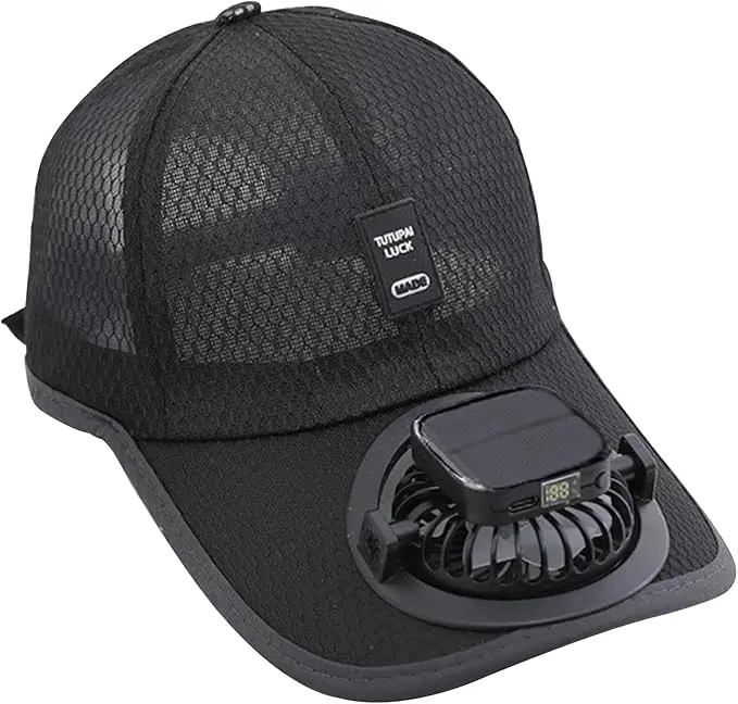 Solar-USB Dual Power Cooling Baseball Cap - Mens Hats, Sun Protection Hat for Outdoor Fishing Camping, Unisex Summer Accessory