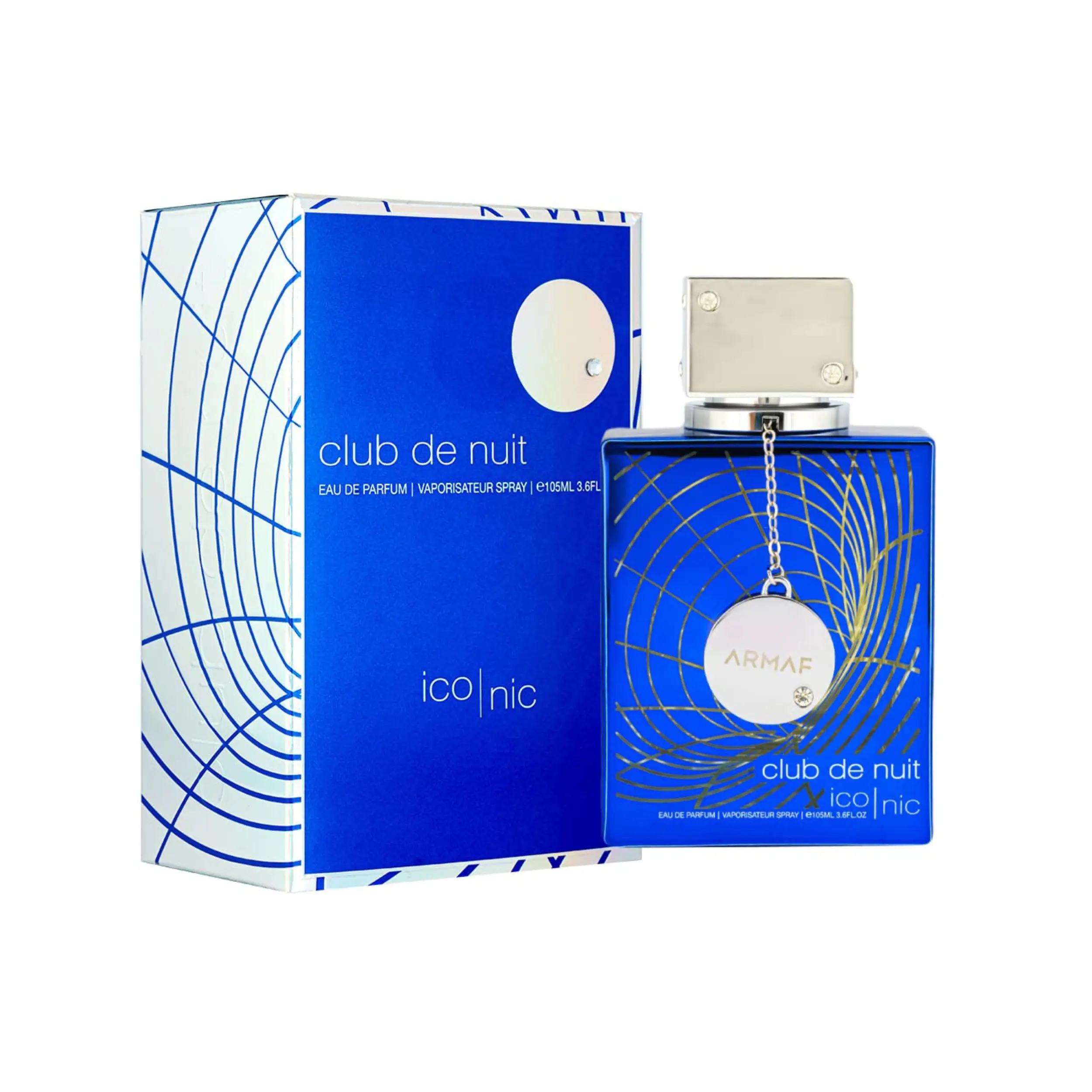 Armaf Club De Nuit Blue Iconic Eau de Parfum, 3.6 oz Men's Cologne, Warm Spicy, Citrus & Amber Scent with Grapefruit Mint & Ginger Notes, Men's Colognes, Adults, Single Item, 3 To 3.9 Fl Oz, 3.6Oz