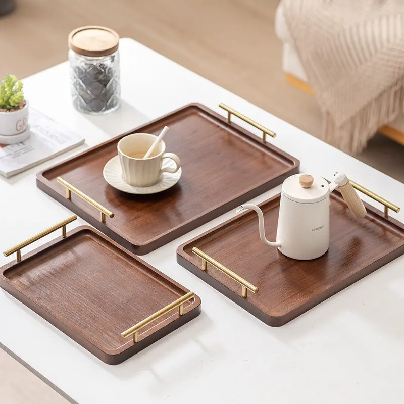 Luxury Vintage Bamboo Tea Tray, Rectangular Bamboo Serving Dish, Commercial Use, Dessert Holder, BBQ Platter, Meal Tray, Tea Cup Plate, Bamboo Plates, Food Trays