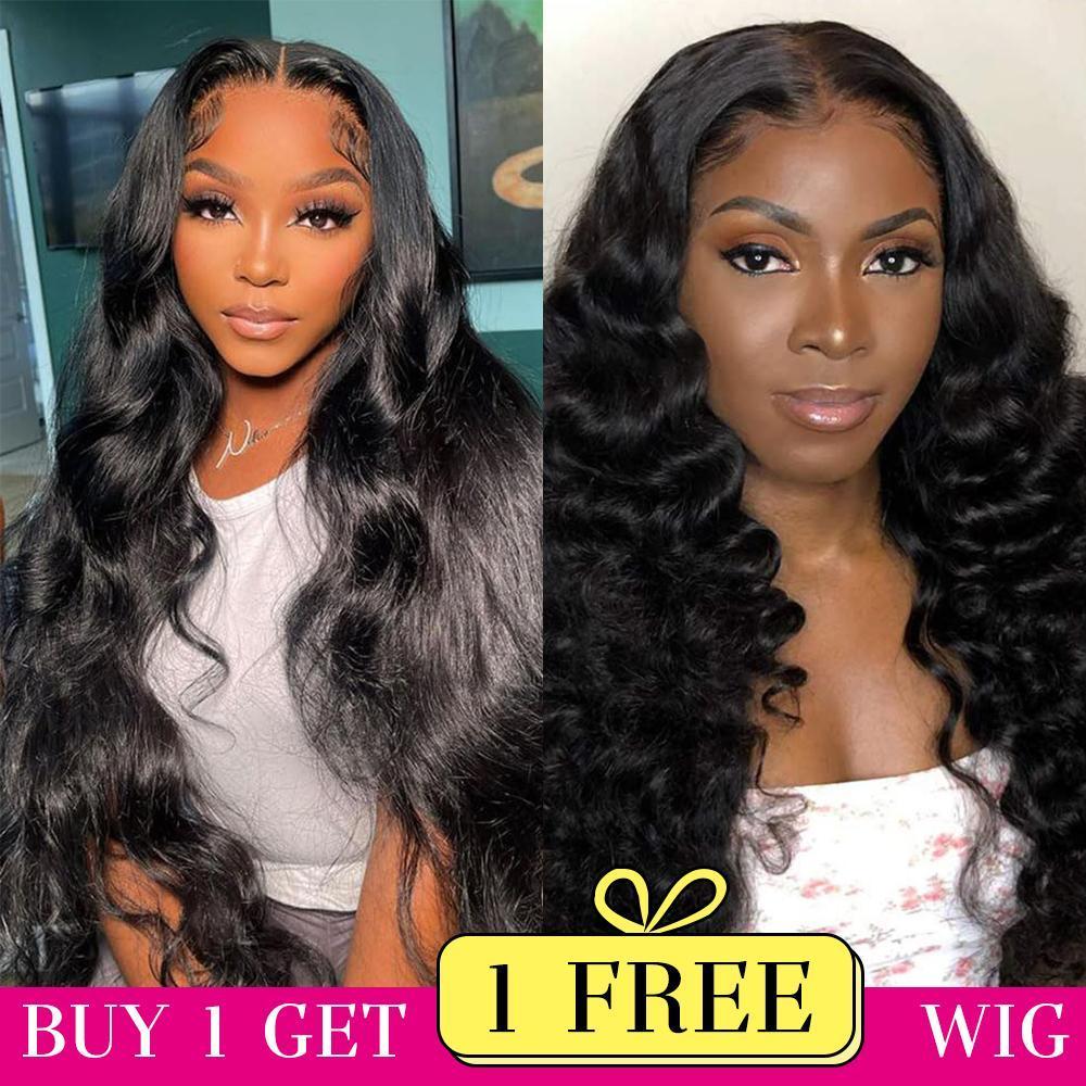 {Combo sale30''&30''} "buy 1 get 2 wig" 13x4 Lace Front Wigs Human Hair Transparent Lace FrontalHumanHair Wigs 180% Density for Woman