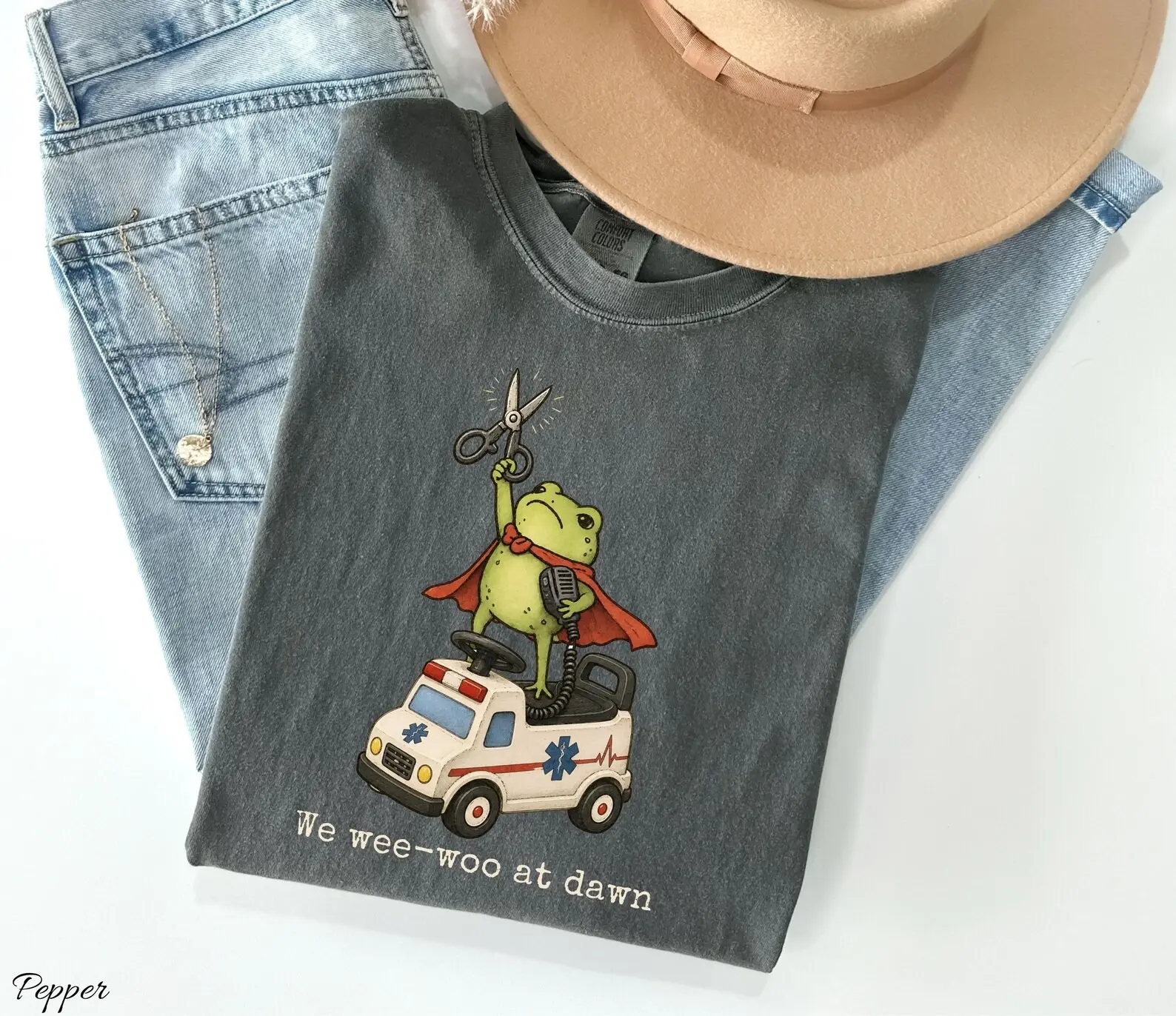 We Wee-Woo At Dawn Shirt, Funny Frog Paramedic EMT Shirt, First Responder, EMT, EMS Shirt, Paramedic Gifts