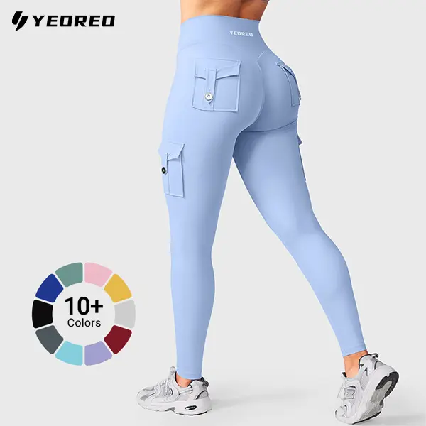 YEOREO Women's CoreFlex Cargo Leggings - Hidden Scrunch Butt Lifting, Pockets, High Rise Activewear for Fitness - Athleisure Wear, Sporty Chic Workout Outfit Inspo for Gym Yoga,back to school,back to school haul