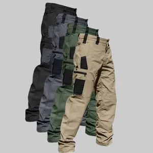 Men's Heavy-Duty Tactical Cargo Pants 1-Pack Multi-pocket Workwear with Zippered Compartments Non-stretch Fabric for Outdoor Use Hiking Gear Rugged Style Sturdy Construction Practical Pants Menswear Trouser fit sport