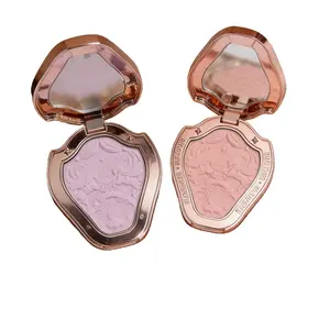 Unicorn Embossed Cream-to-Powder Blush with Shimmer Highlighter - Cosmetic, Buildable, Hydrating, Radiant Dewy Glow, Long-Lasting, Blendable Makeup for Daily Wear, Party, Contour