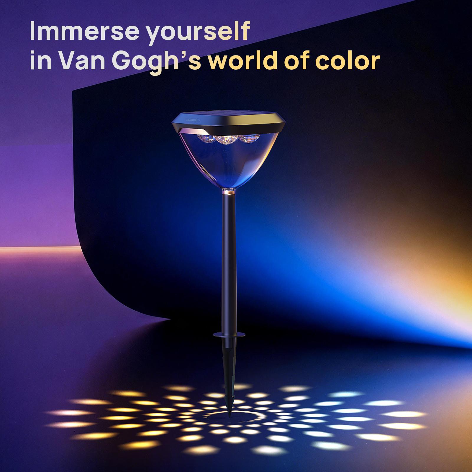 Linkind Smart Solar Pathway Lights SP6C APP Control 16 Million RGBW Colors 5 Swappable Lenses Waterproof Outdoor Garden Decor 8 Pack for Enhanced Nighttime Beauty