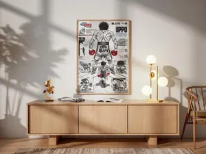 Ippo Anime Poster, Hajime no Ippo Boxing Champion Manga Wall Art, Anime Room Decor, Gift For Fans