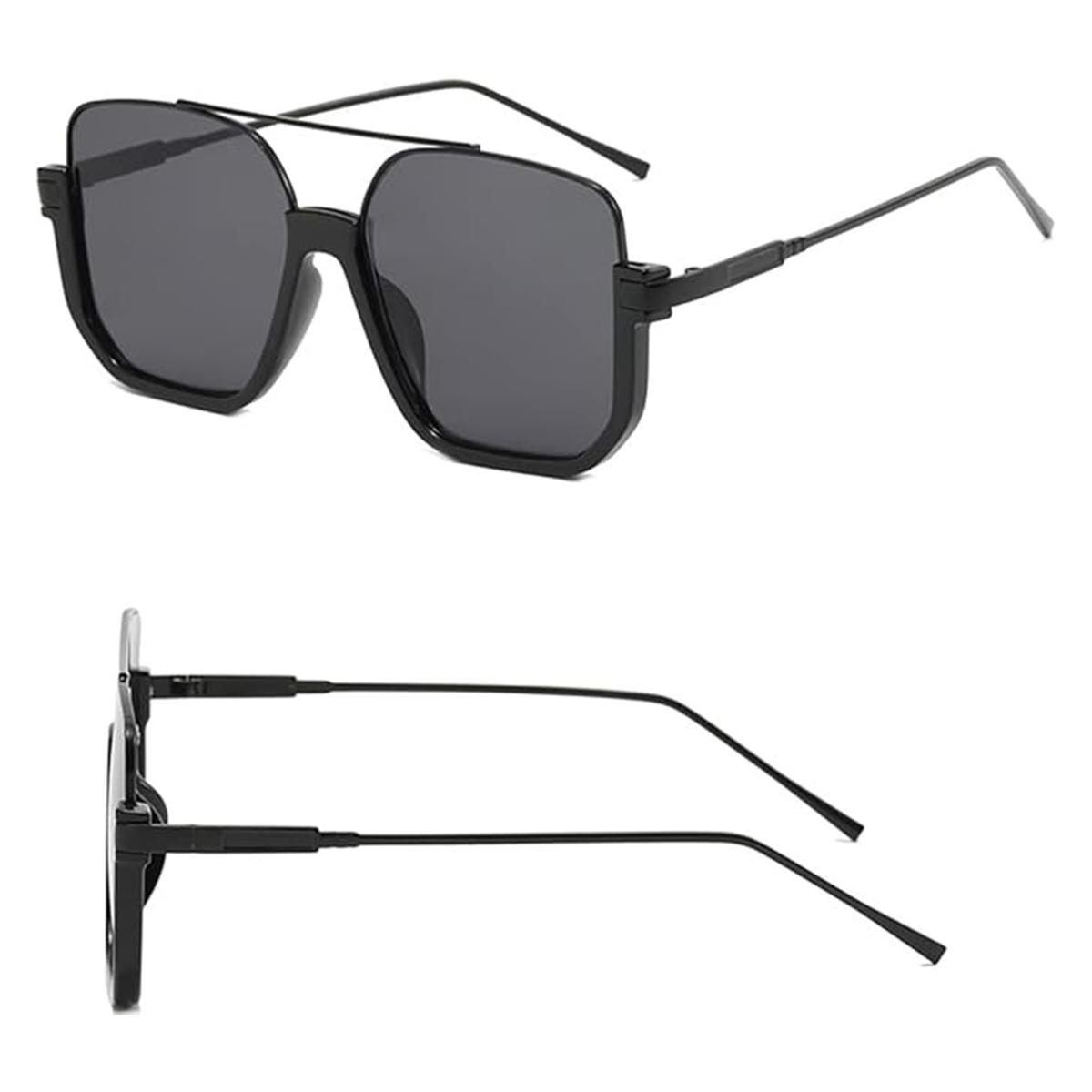 Unisex Classic All-match Tinted Lens Aviator Sunglasses, His and Hers Gifts, Summer Vintage Trendy Glasses, for Men Women Driving Sun glasses Polarized Lens UV Blocking