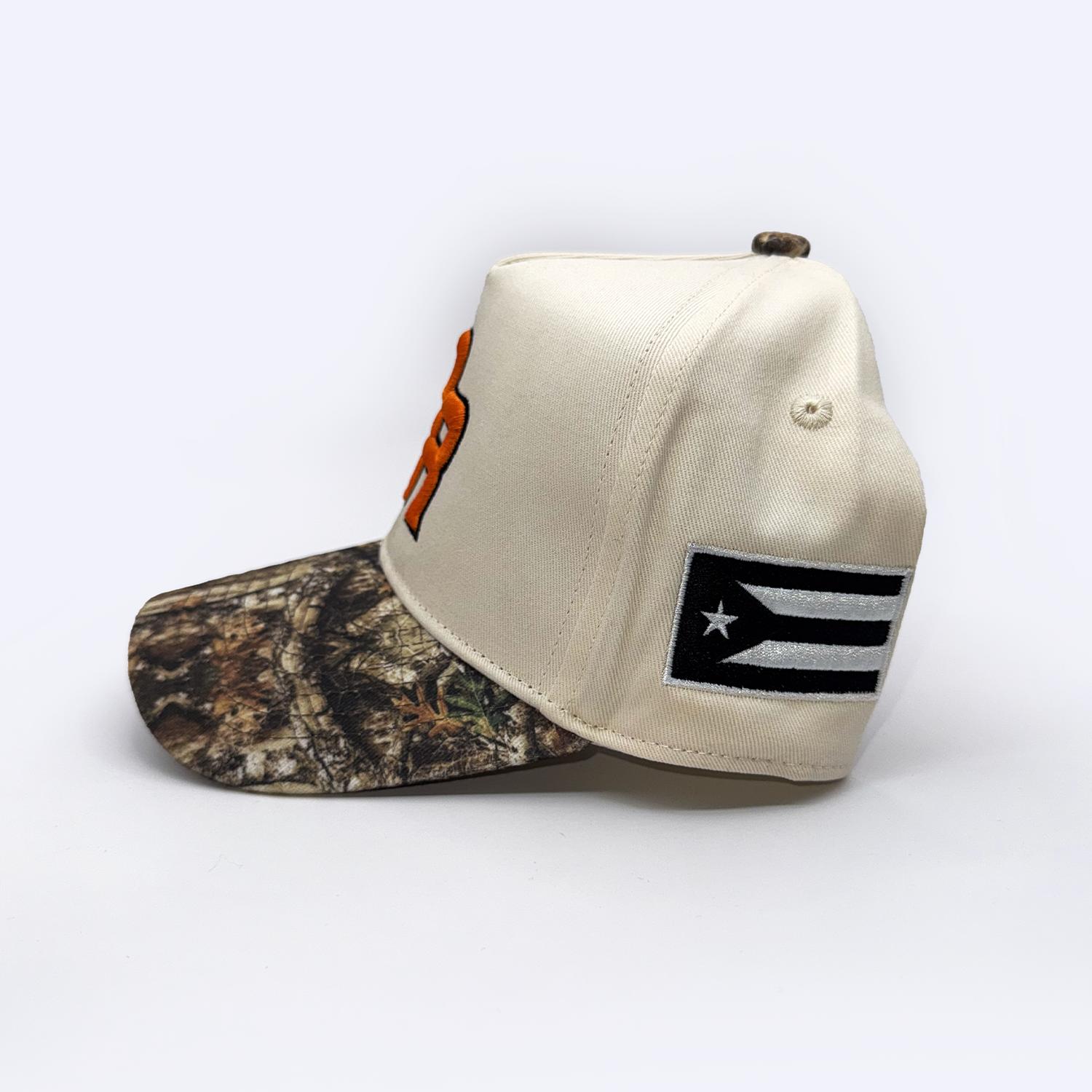Puerto Rico Premium Snapback Cotton Material Camouflage Brim PR Logo Design Dry Clean Only Embroidered Hat