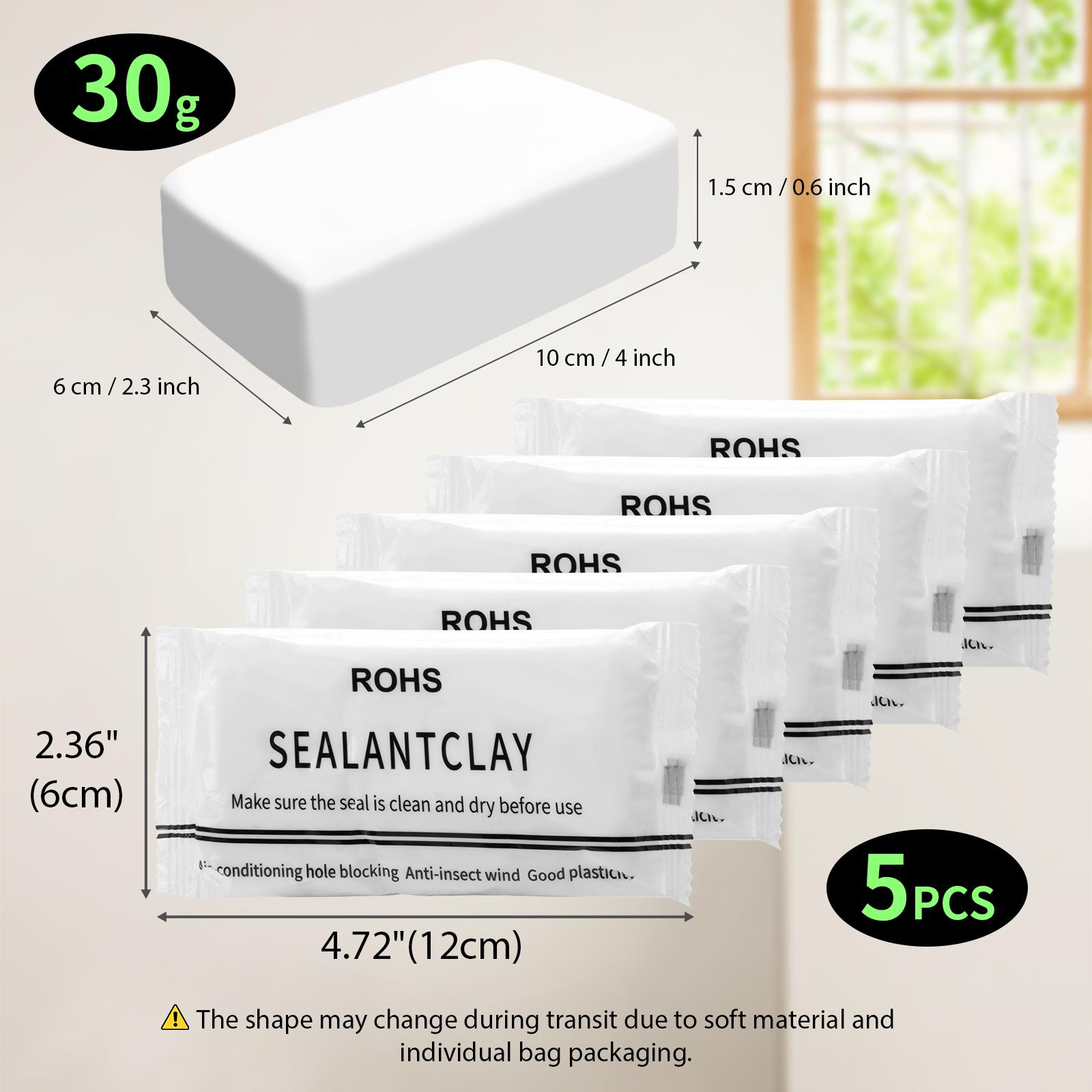 Waterproof Sealant Mastic Repair Wall Holes for Wall Hole , Drain Connection, Quick Mending Mud, Air Conditioning Hole Waterproof Seal Putty 5 Counts