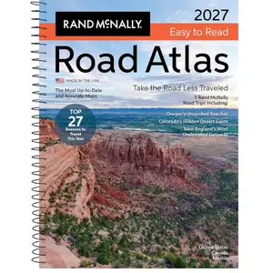 Rand McNally 2027 Easy to Read Midsize Road Atlas Spiral-bound