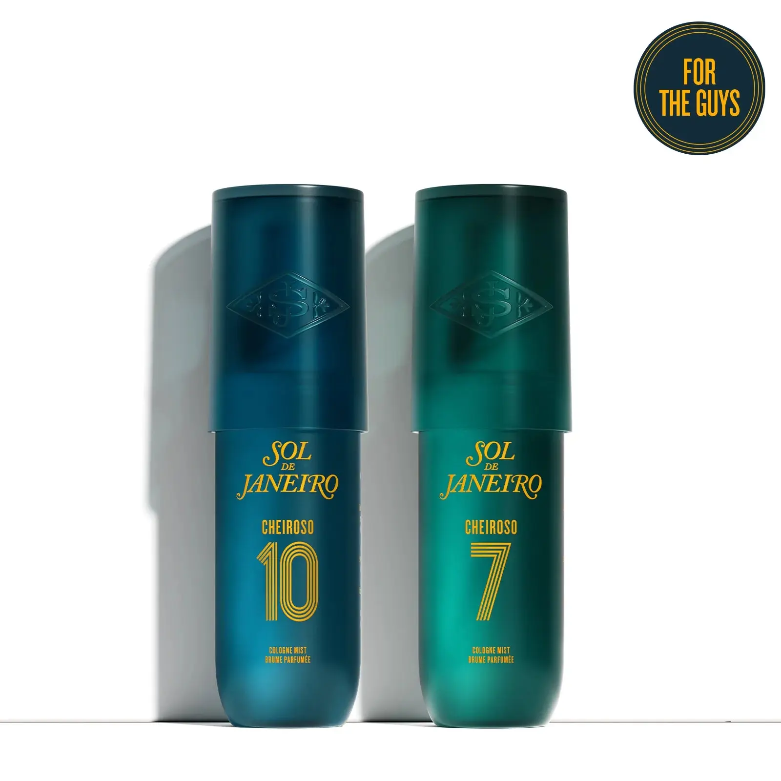 Sol de Janeiro Cheiroso Cologne Mist Duo | Men's Cologne Mist Duo Featuring Cheiroso 7, With Notes Of Wild Lavender, Salted Macadamia Nut & Vanilla Woods and Cheiroso 10, With Notes Of Crushed Cardamom, Brazilian Pineapple, And Smooth Cedarwood
