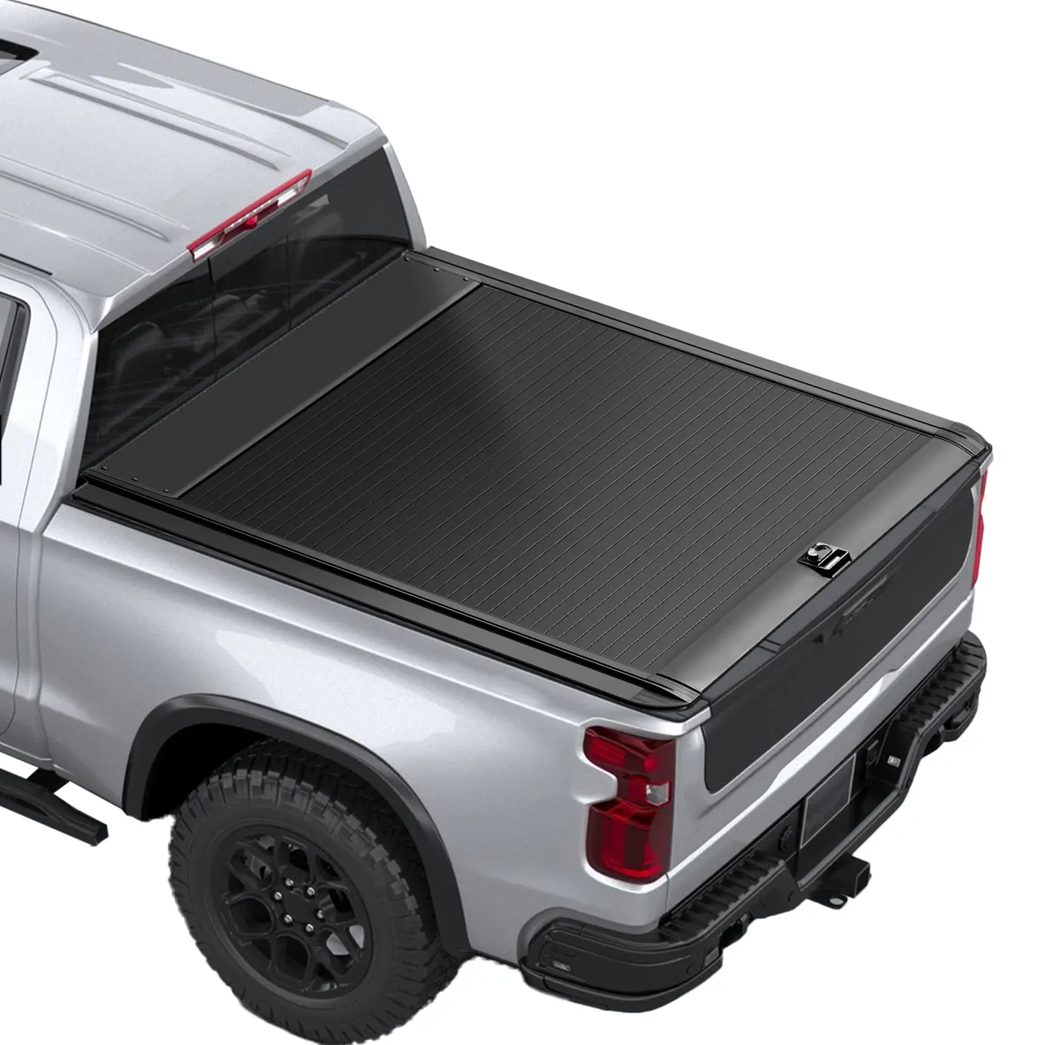 Retractable Aluminium Truck Bed Tonneau Cover for 2014-2026 Chevy Silverado/GMC Sierra 1500 (5.8ft/69in Bed) with Combination Lock, Waterproof Function, Convenient Operation, Reliable After-Sales Service, 5.8 Feet, Easy Installation, Expandability