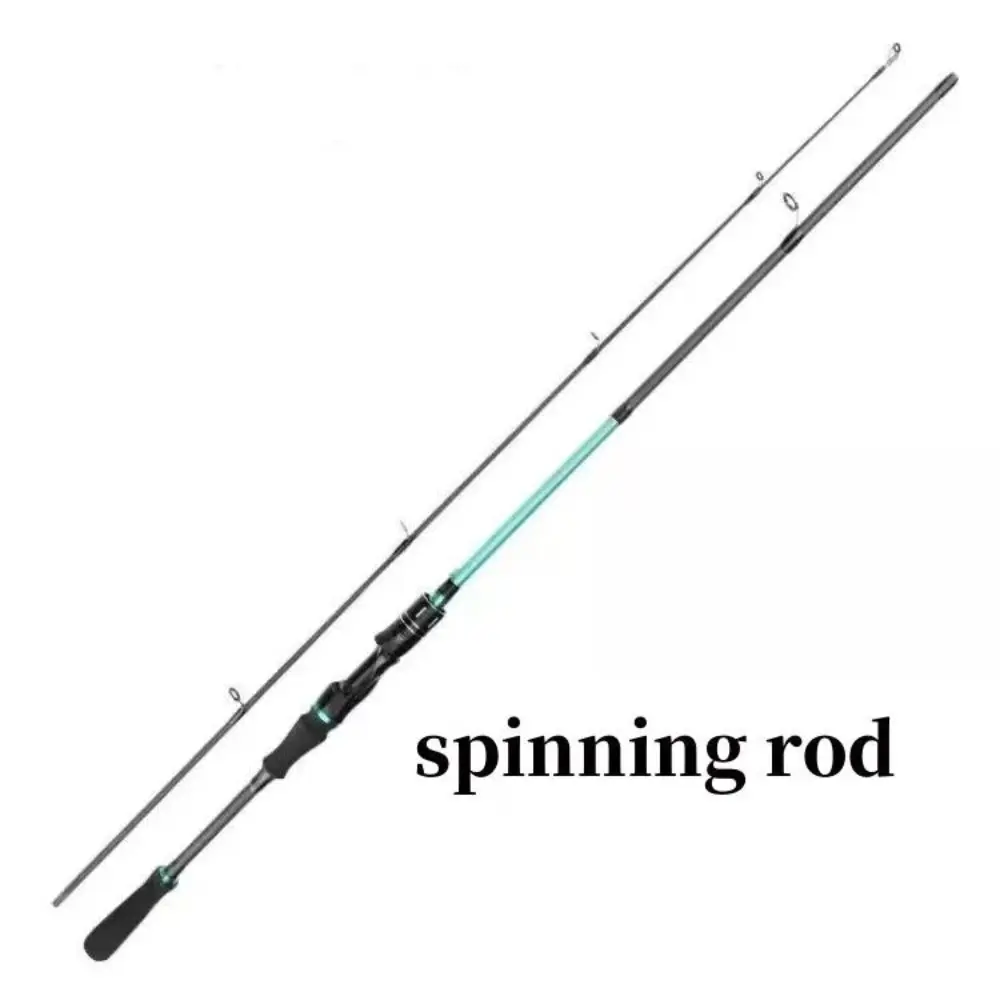 6ft Carbon Fiber Spinning Fishing Rod - 2-Piece, Fast Action, Lightweight Pole with 4-12lb Line Capacity for Bass, Trout Fishing in Saltwater, Freshwater