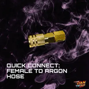 Titan TIG Quick Connect Female to Argon Hose Pipe Fittings Gas Supply Connector for Efficient Setup Straightforward Connection
